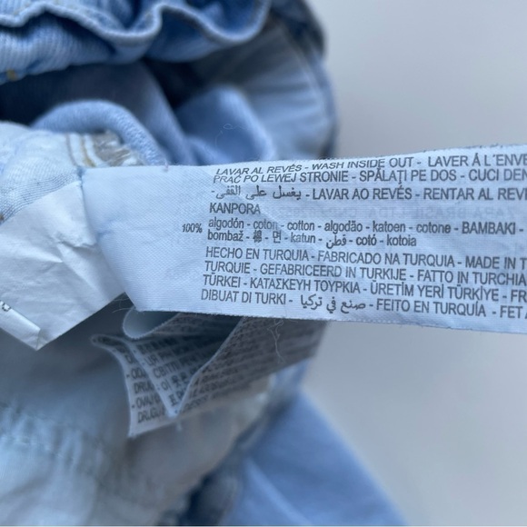 ZARA Women's Light Washed Paperbag Waist Mom Jeans Size 4 - Picture 7 of 10